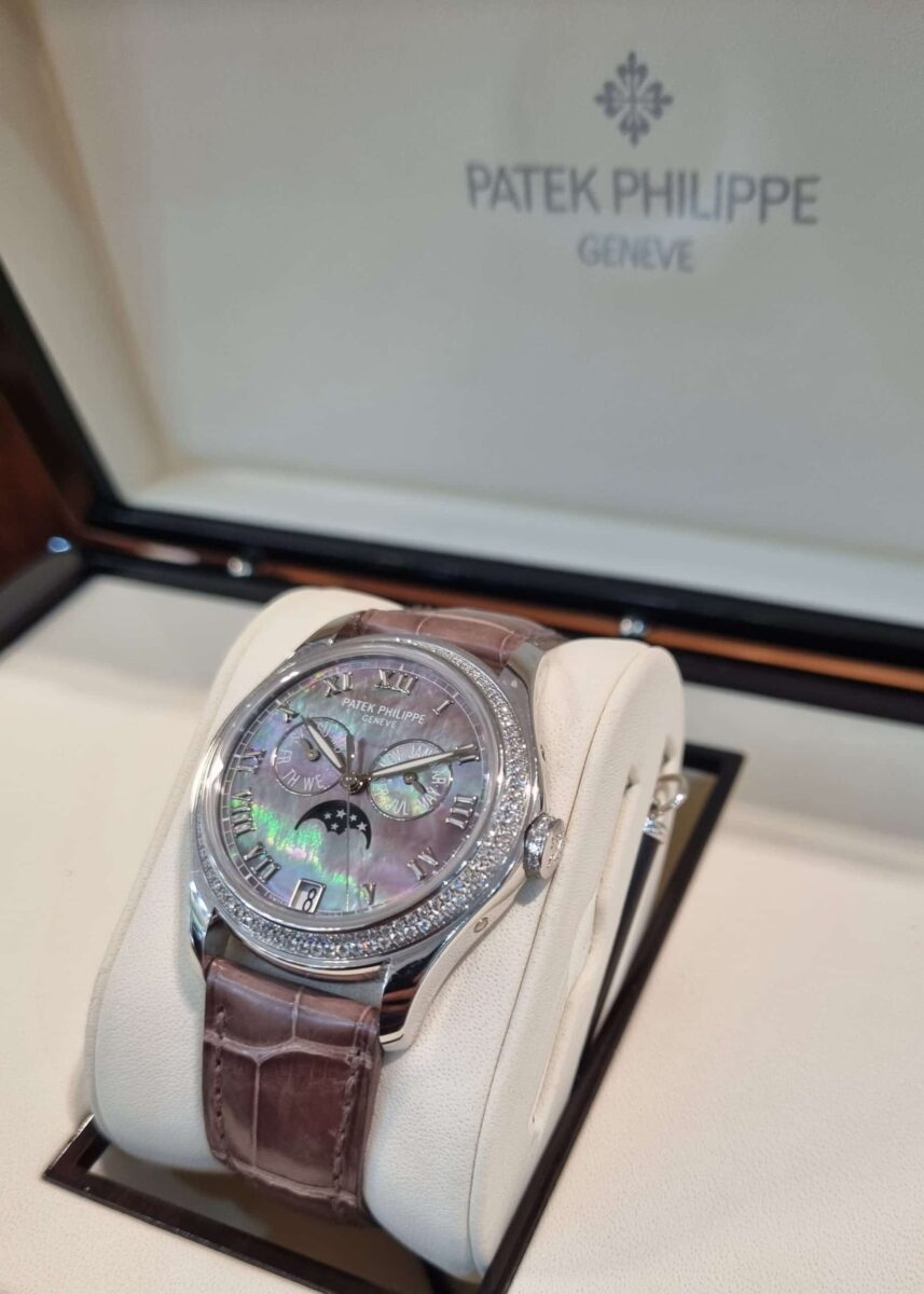 Patek Philippe Diamonds Annual Calendar MOP Dial 37mm Moon Phase | Gothelf A. Watches — 5