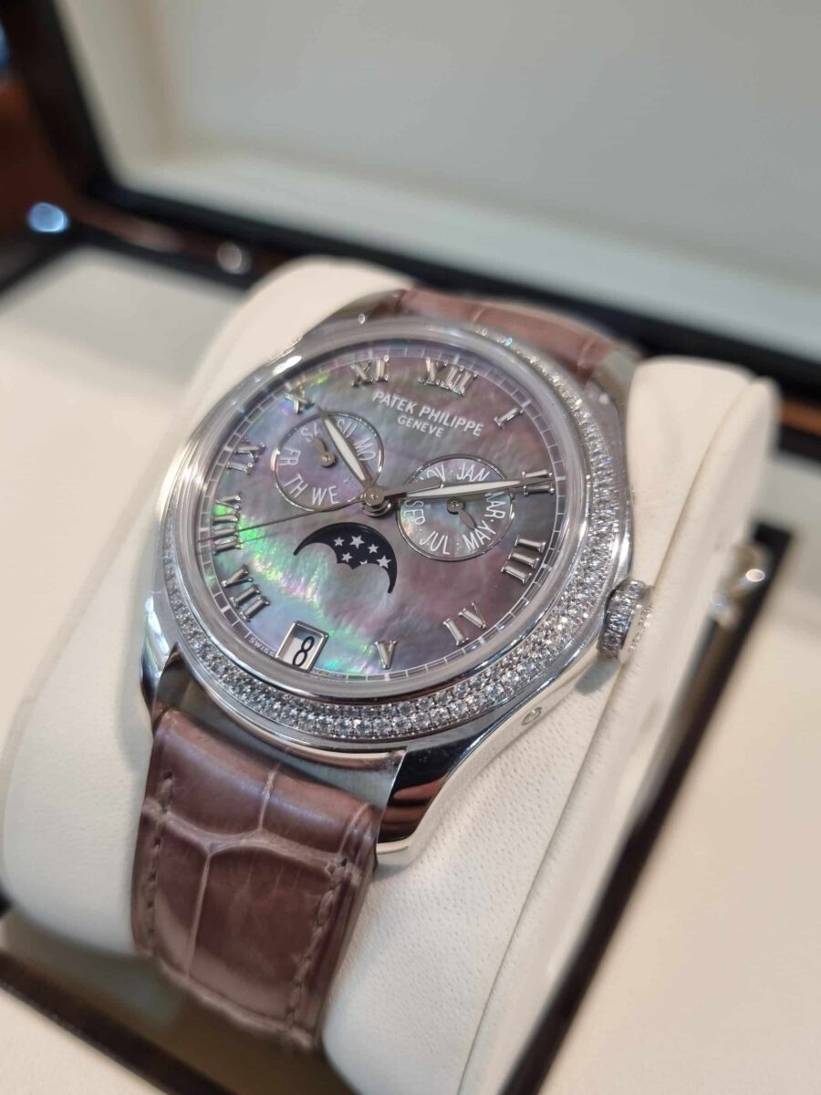 Patek Philippe Diamonds Annual Calendar MOP Dial 37mm Moon Phase | Gothelf A. Watches — 4