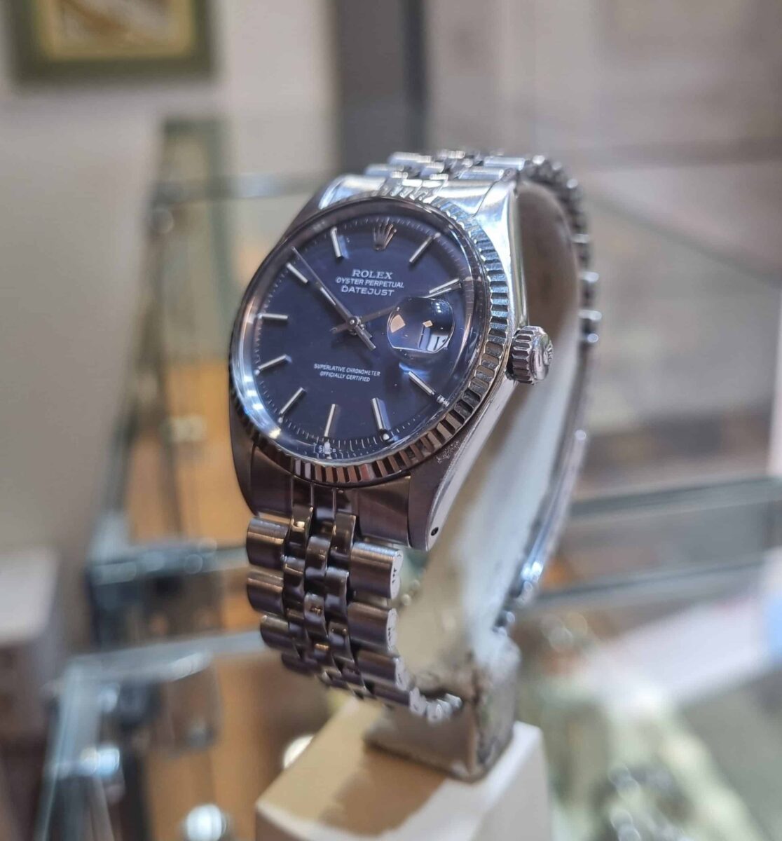 Rolex Datejust Vintage 36mm Blue dial | Gothelf A. Watches — 4