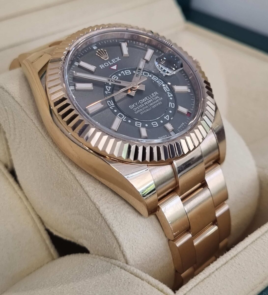 Rolex Sky-Dweller Rose Gold Rhodium Dial | Gothelf A. Watches — 3