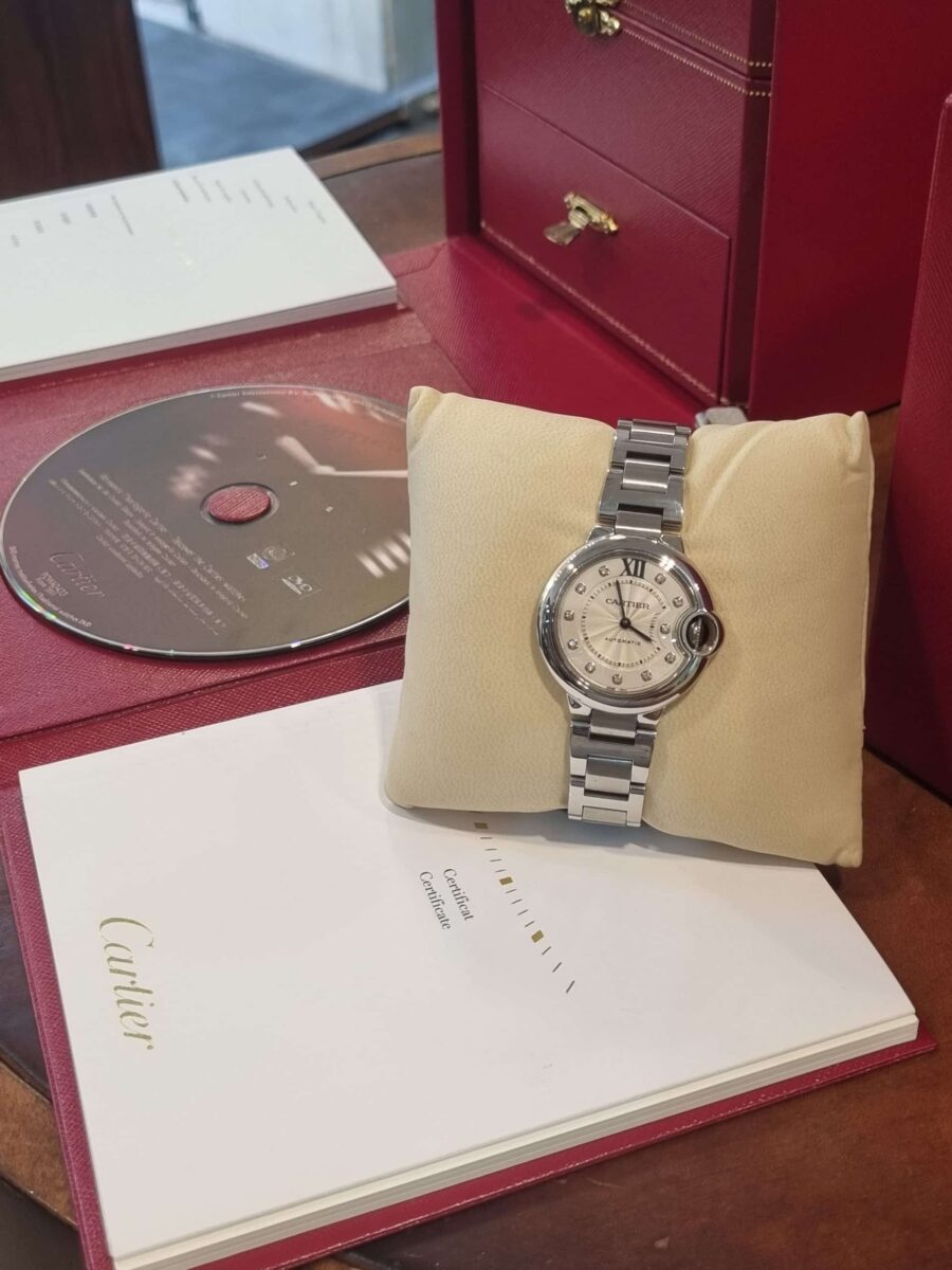 Cartier Ballon Bleu Ladies 33mm Automatic Diamonds Dial | Gothelf A. Watches — 6