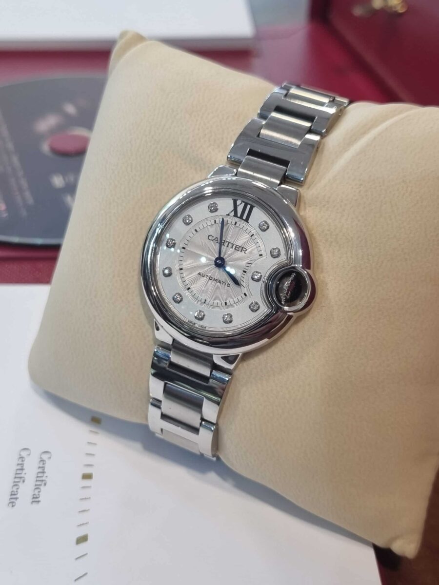 Cartier Ballon Bleu Ladies 33mm Automatic Diamonds Dial | Gothelf A. Watches — 4