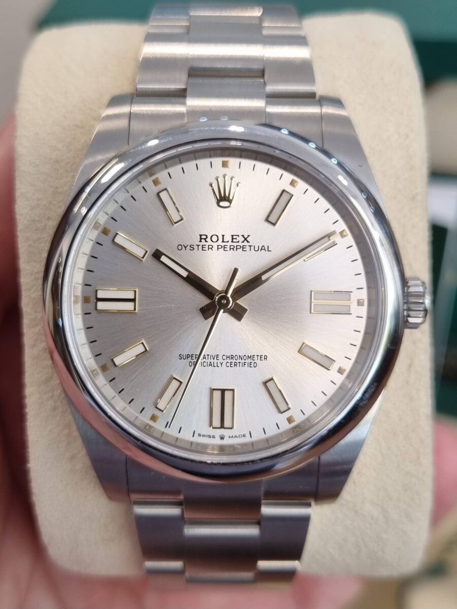 Rolex Oyster Perpetual 41mm Silver Dial Ref.124300 NEW!! 2025 | Gothelf A. Watches — 2