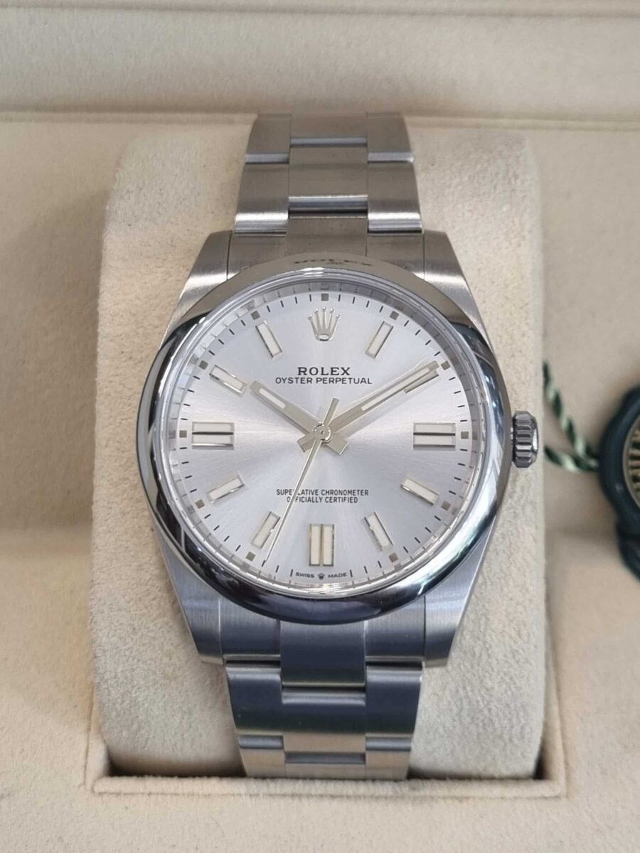 Rolex Oyster Perpetual 41mm Silver Dial Ref.124300 NEW!! 2025 | Gothelf A. Watches