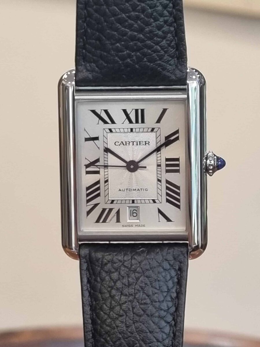Cartier Tank Must Extra Large Automatic Steel on Leather Pre-owned ref.W5200027 | Gothelf A. Watches
