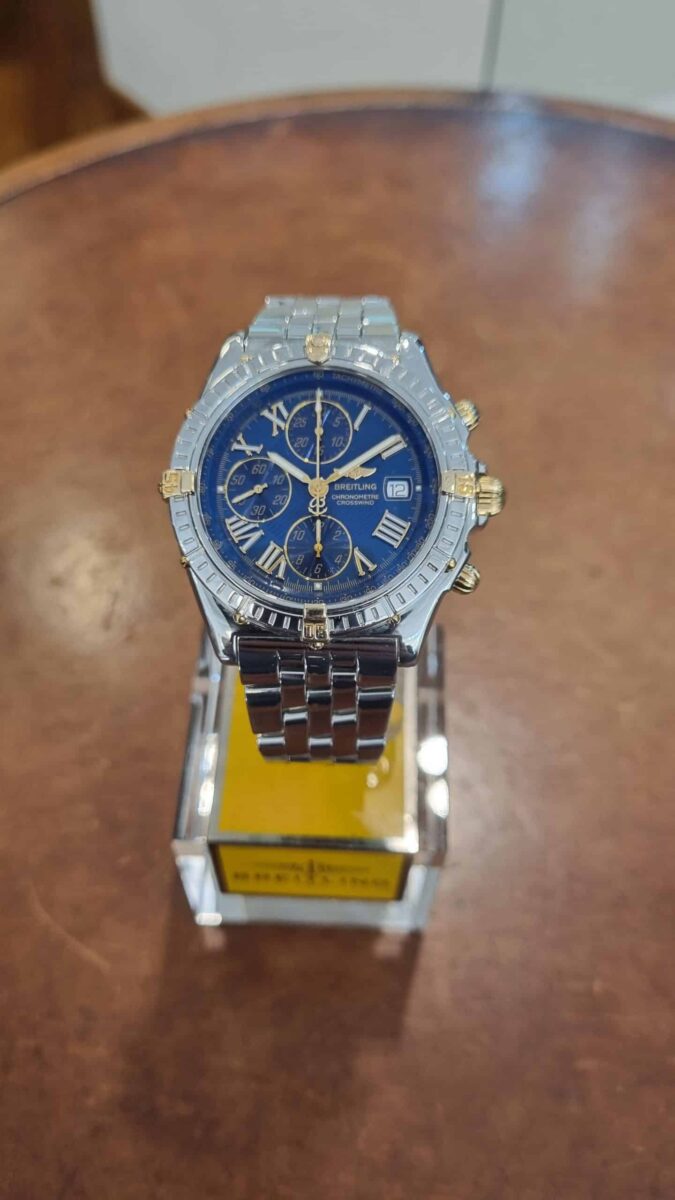Breitling Crosswind Chronograph Blue Dial Steel and Gold | Gothelf A. Watches — 2