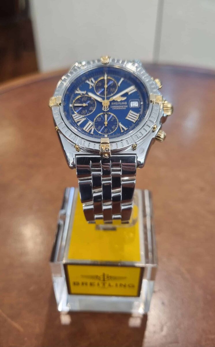 Breitling Crosswind Chronograph Blue Dial Steel and Gold | Gothelf A. Watches — 5