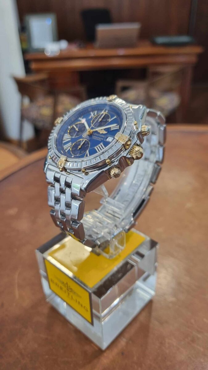 Breitling Crosswind Chronograph Blue Dial Steel and Gold | Gothelf A. Watches — 4