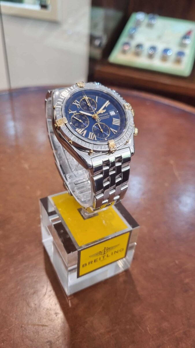 Breitling Crosswind Chronograph Blue Dial Steel and Gold | Gothelf A. Watches — 3