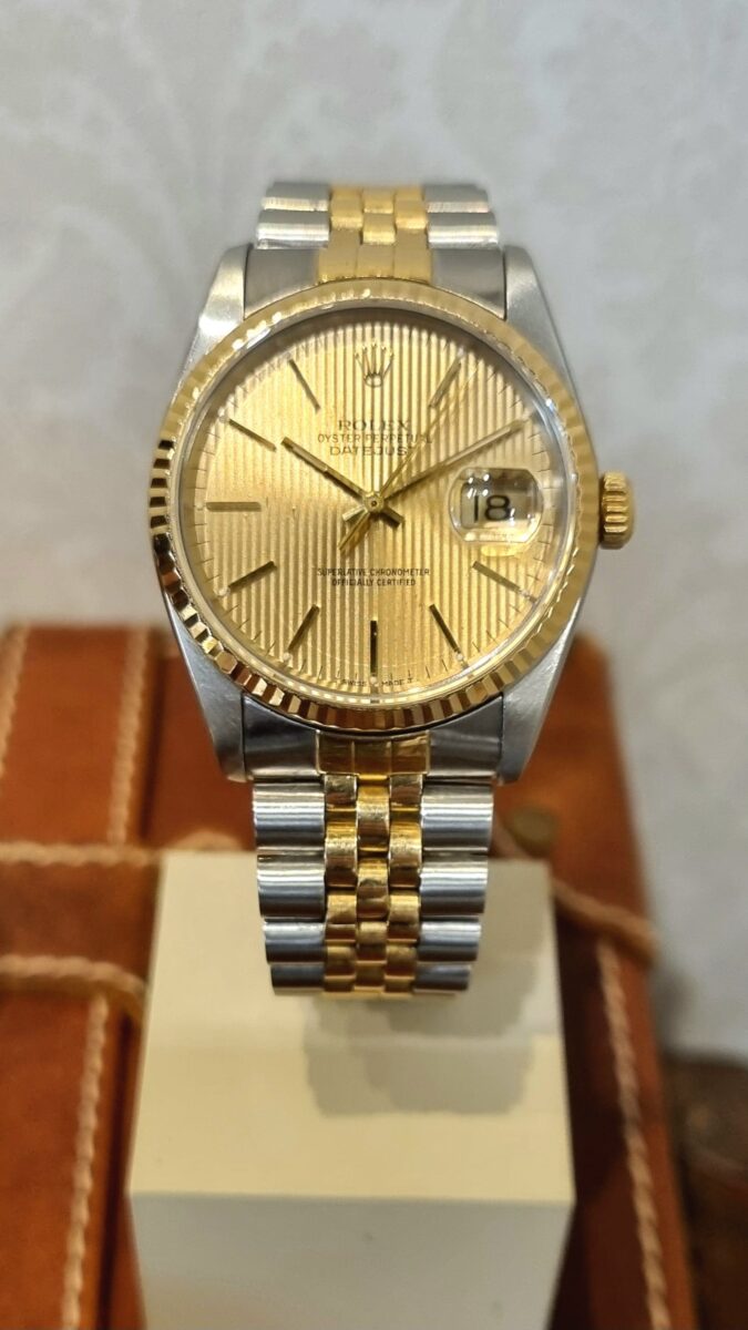 Rolex Datejust “Tapestry” Dial 36mm Steel and 18k Yellow Gold Jubilee Bracelet | Gothelf A. Watches — 2