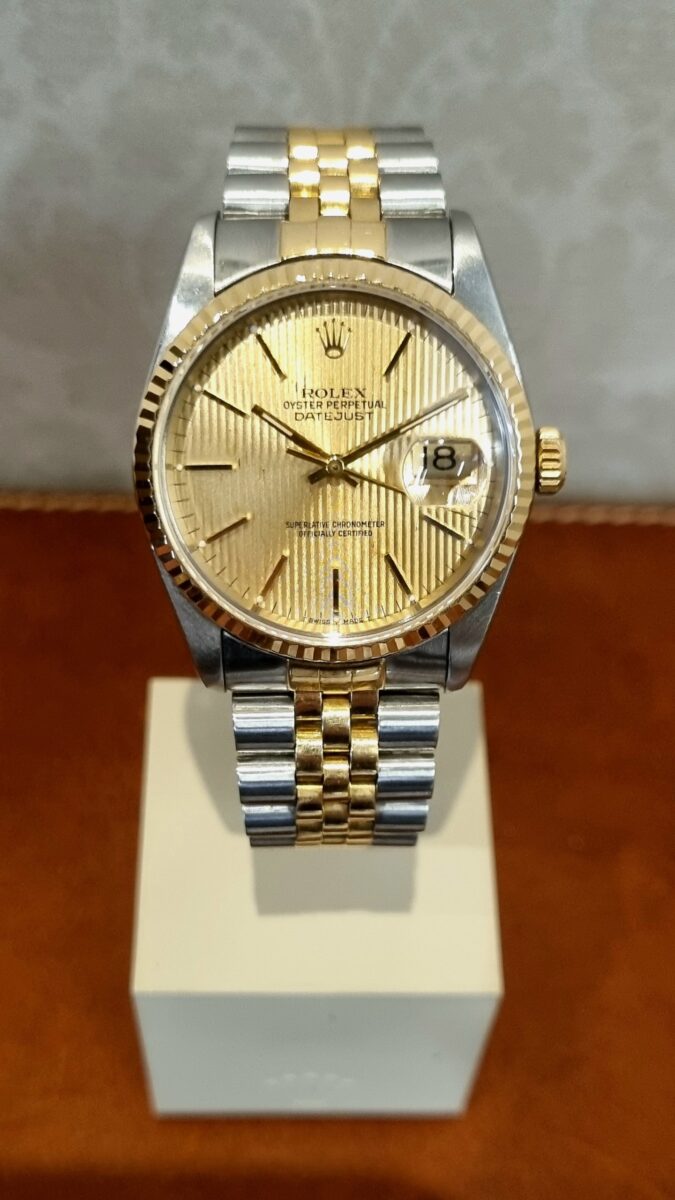Rolex Datejust “Tapestry” Dial 36mm Steel and 18k Yellow Gold Jubilee Bracelet | Gothelf A. Watches — 5