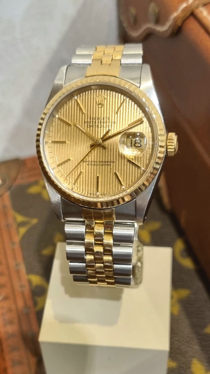 Rolex Datejust “Tapestry” Dial 36mm Steel and 18k Yellow Gold Jubilee Bracelet | Gothelf A. Watches — 3