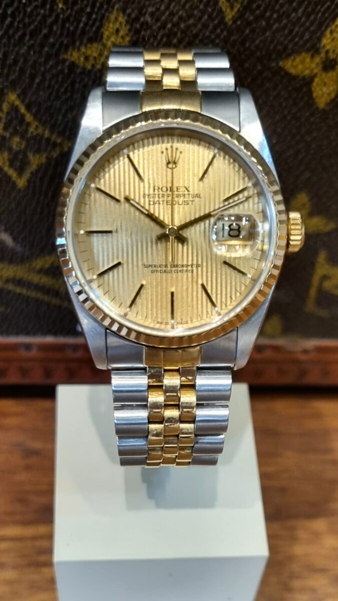 Rolex Datejust “Tapestry” Dial 36mm Steel and 18k Yellow Gold Jubilee Bracelet | Gothelf A. Watches — 4