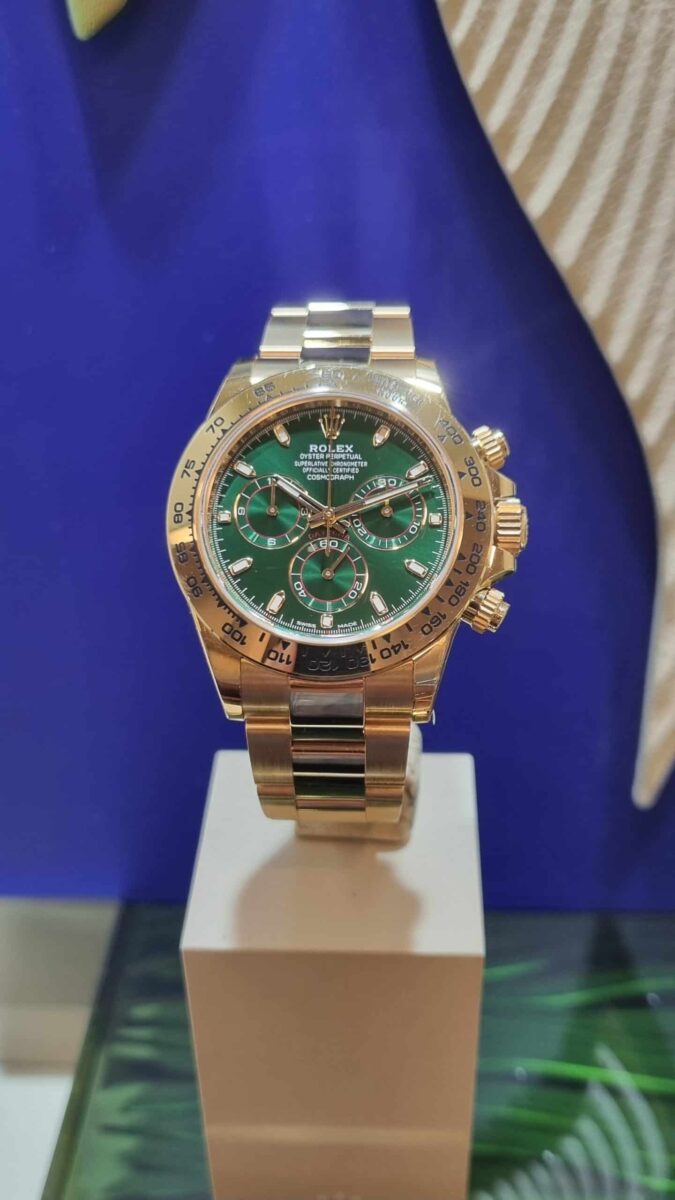 Rolex Daytona Cosmograph 18K Yellow Gold John Mayer Green Dial | Gothelf A. Watches