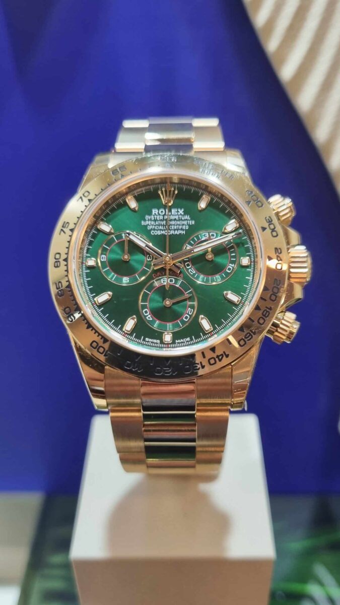 Rolex Daytona Cosmograph 18K Yellow Gold John Mayer Green Dial | Gothelf A. Watches — 3