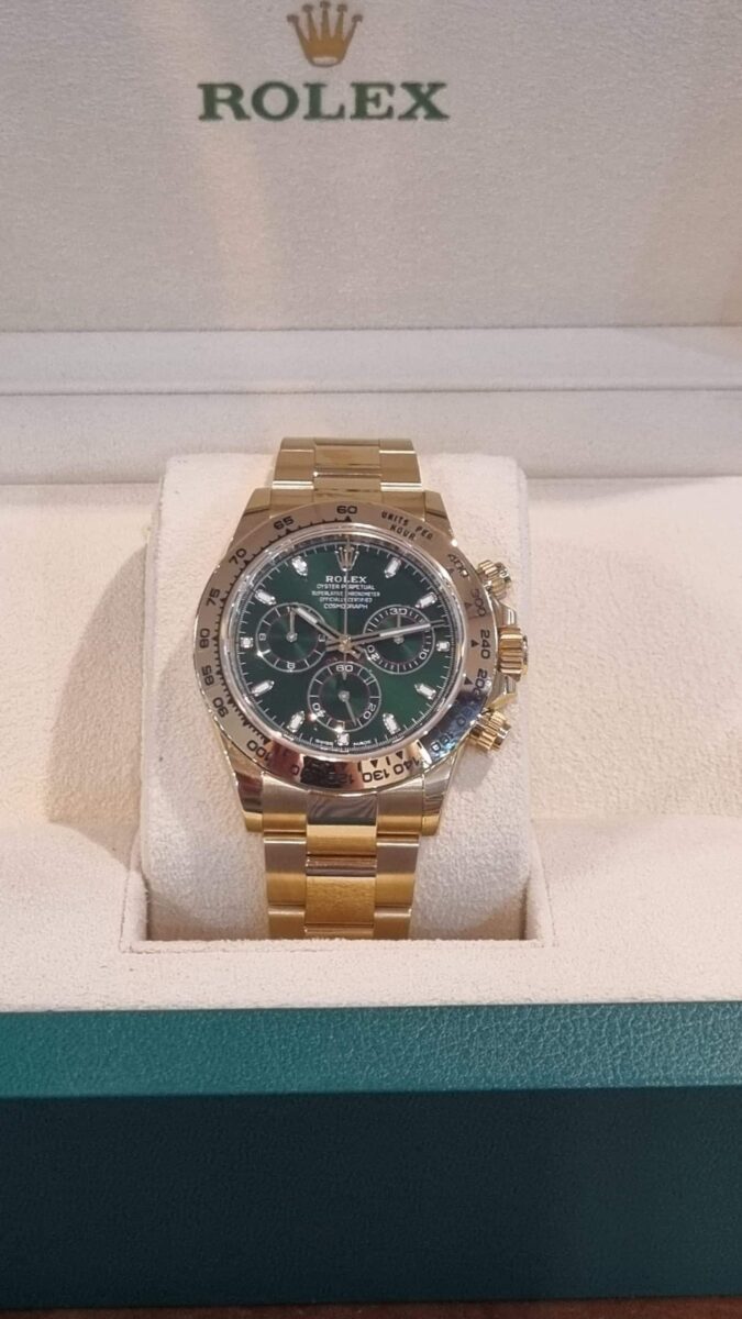 Rolex Daytona Cosmograph 18K Yellow Gold John Mayer Green Dial | Gothelf A. Watches — 4