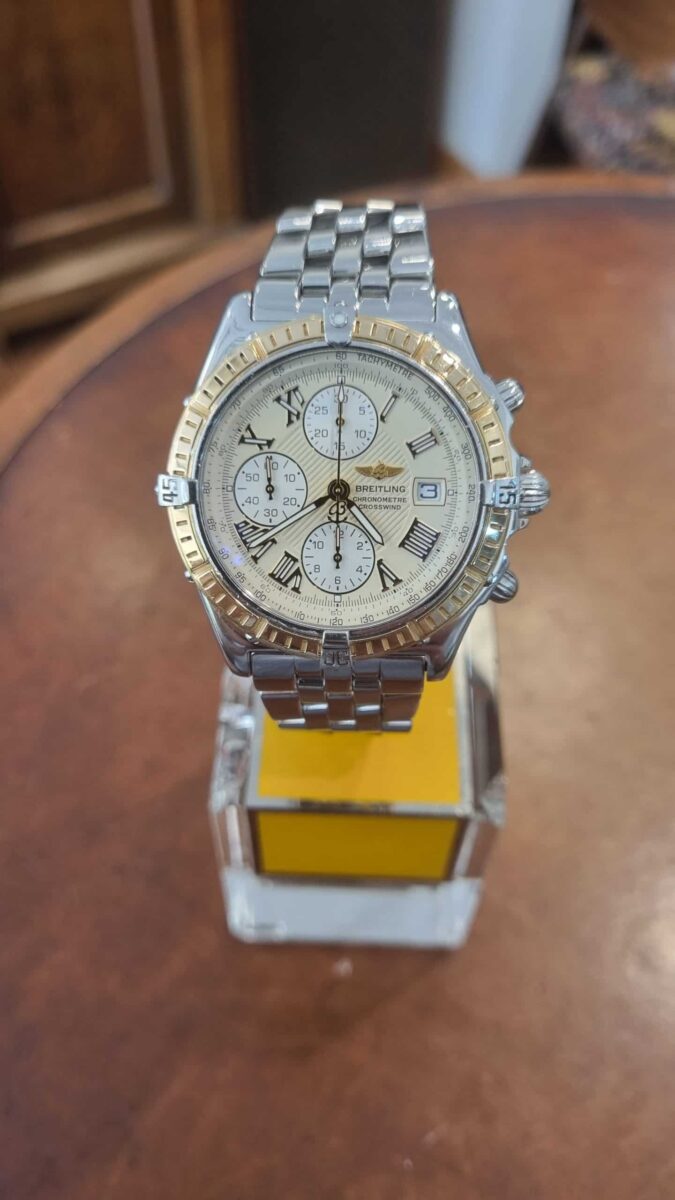 Breitling Crosswind Chronograph Steel & Gold Creme Dial | Gothelf A. Watches — 2