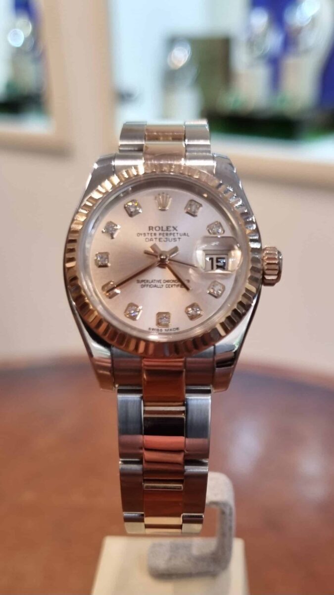 Rolex Datejust 26mm Steel and Rose gold Pink Diamonds Dial | Gothelf A. Watches — 2