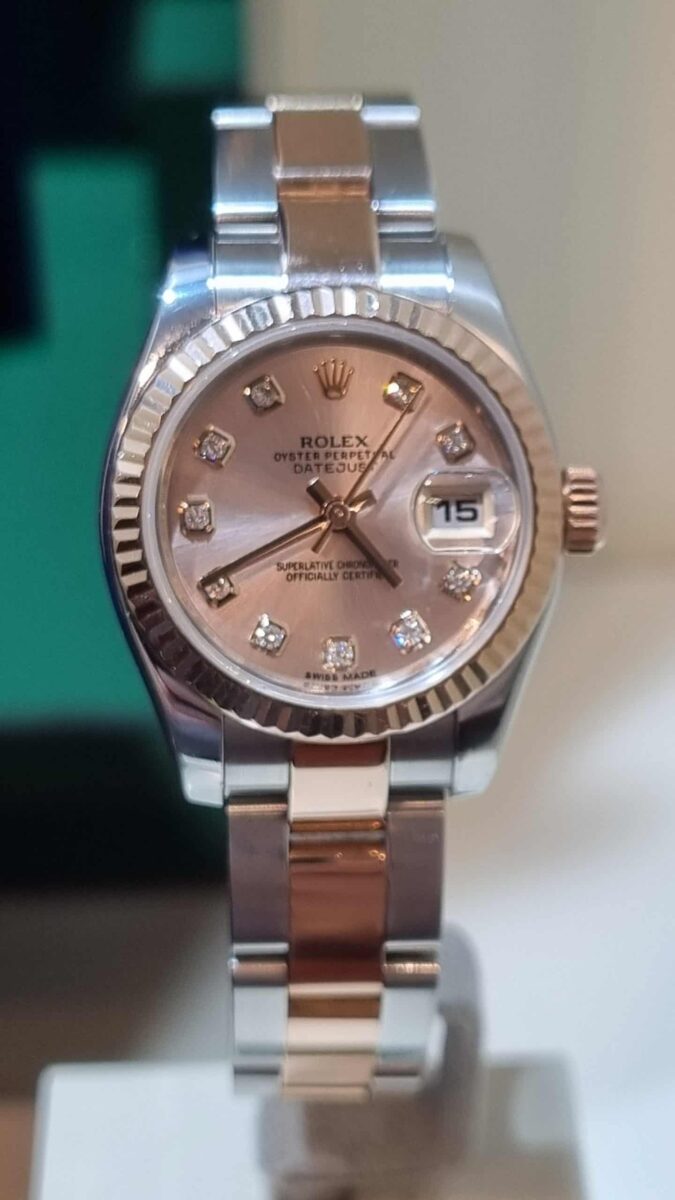 Rolex Datejust 26mm Steel and Rose gold Pink Diamonds Dial | Gothelf A. Watches