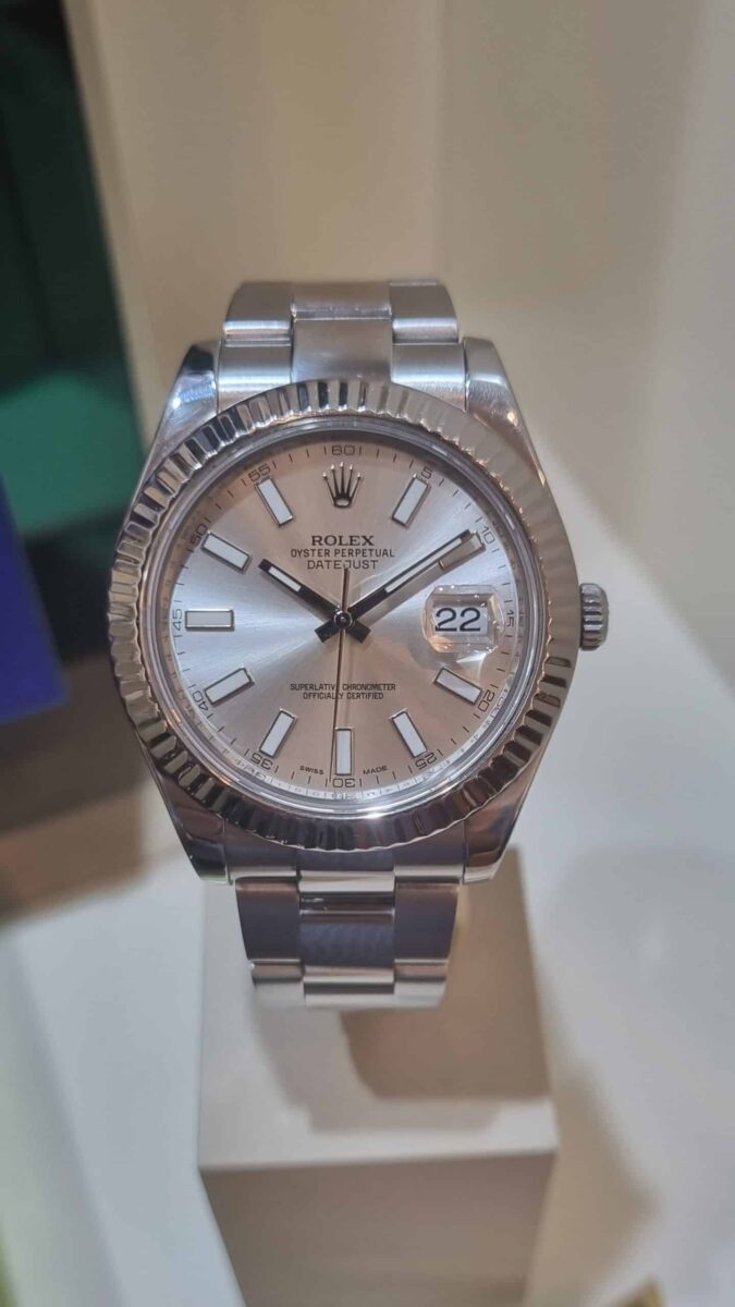 Rolex Datejust 2 41mm Steel & 18K White Gold Bezel Silver Dial | Gothelf A. Watches — 3