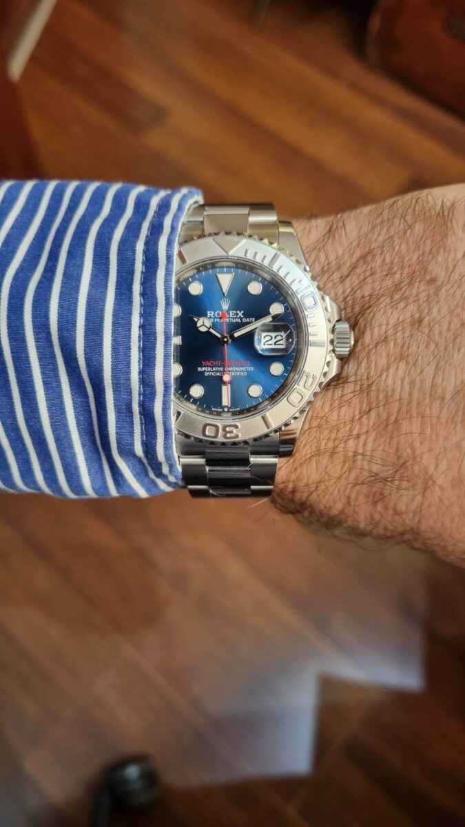 Rolex Yacht Master 40mm Platinum & Blue Dial | Gothelf A. Watches — 4