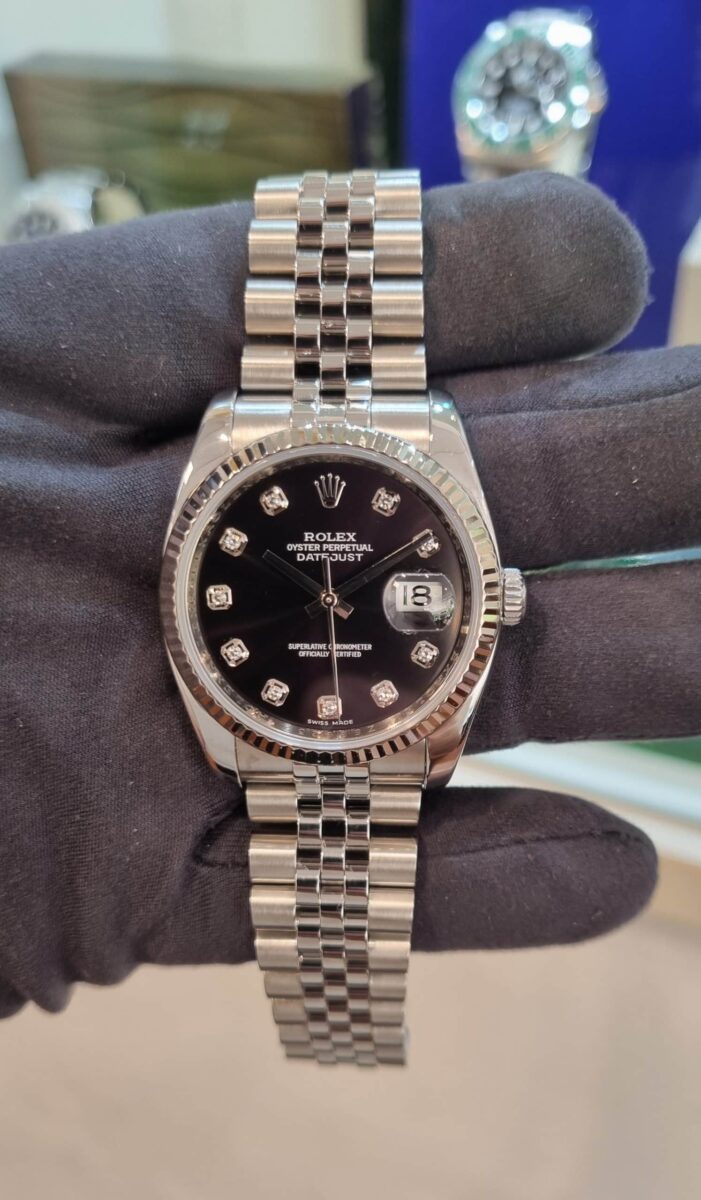 Rolex Datejust 36mm Black Diamonds Dial | Gothelf A. Watches — 7