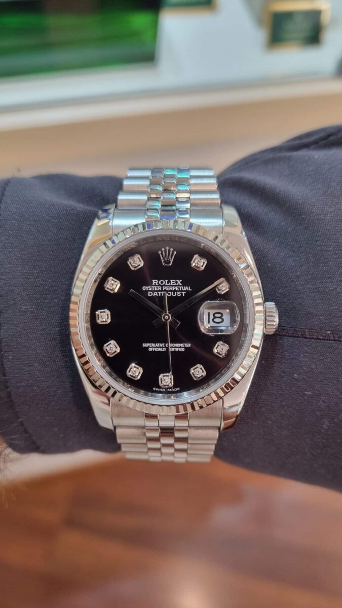 Rolex Datejust 36mm Black Diamonds Dial | Gothelf A. Watches