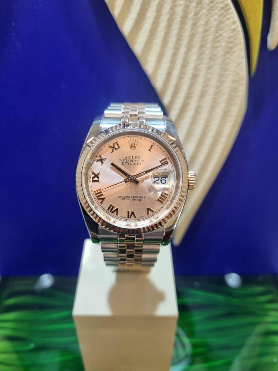 Rolex Datejust 36mm Steel & Rose Gold Pink Dial ref.116231 | Gothelf A. Watches — 4