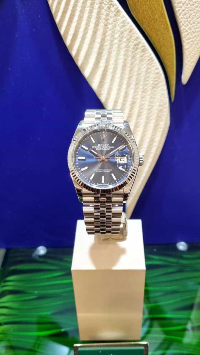 Rolex Datejust 36mm Oyster Steel & 18k White Gold Blue Dial ref.126234 | Gothelf A. Watches — 2