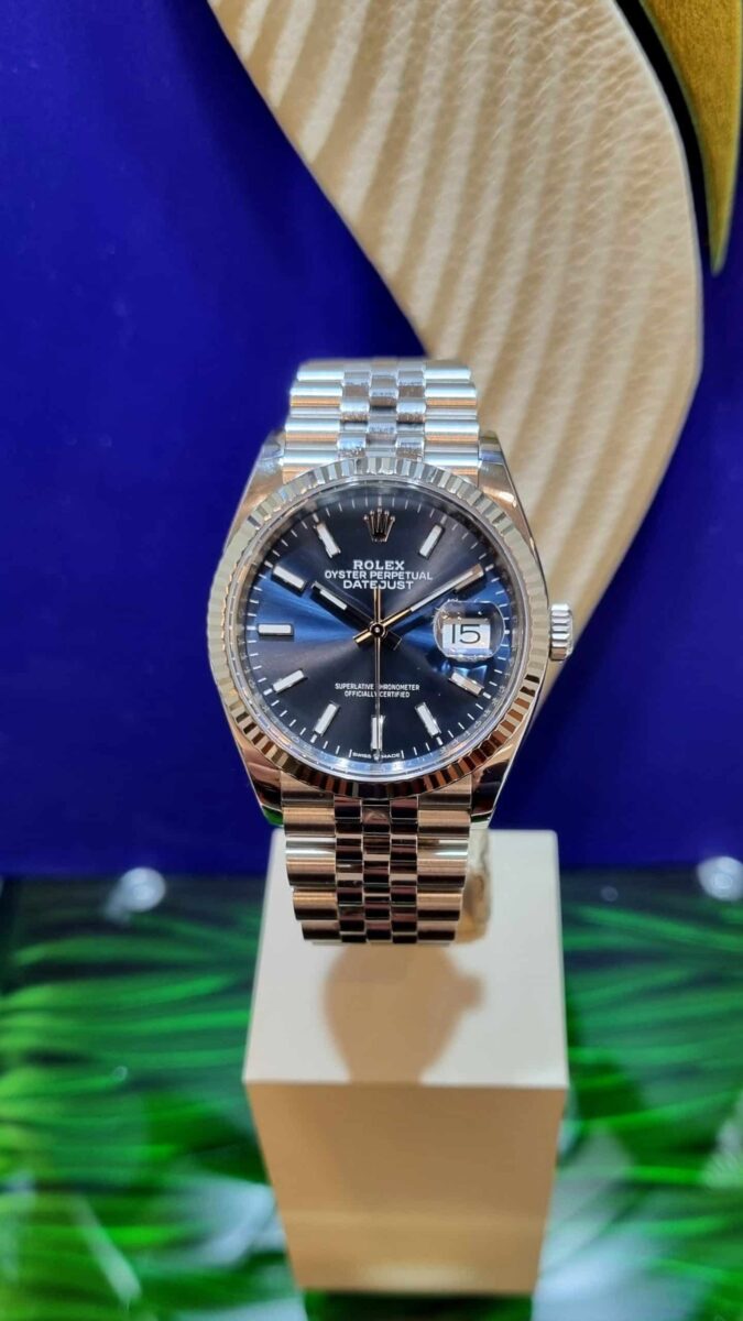 Rolex Datejust 36mm Oyster Steel & 18k White Gold Blue Dial ref.126234 | Gothelf A. Watches — 3