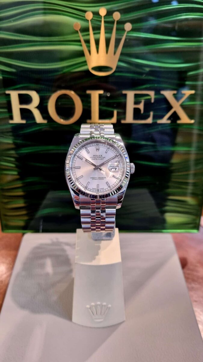 Rolex Datejust 36mm Steel& 18k White Gold bezel Silver dial ref.116234 | Gothelf A. Watches — 4