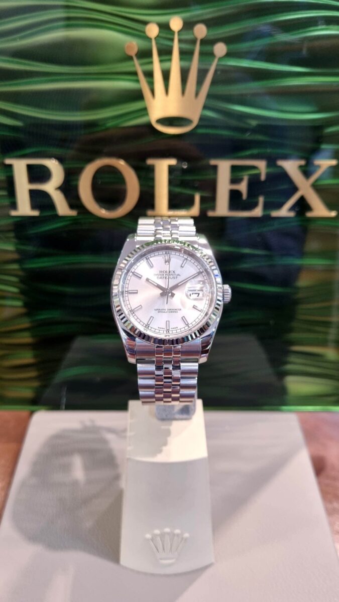 Rolex Datejust 36mm Steel& 18k White Gold bezel Silver dial ref.116234 | Gothelf A. Watches — 3