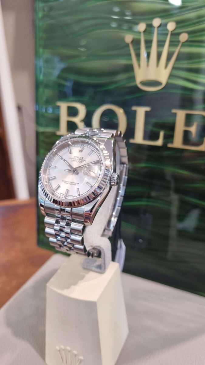 Rolex Datejust 36mm Steel& 18k White Gold bezel Silver dial ref.116234 | Gothelf A. Watches — 6