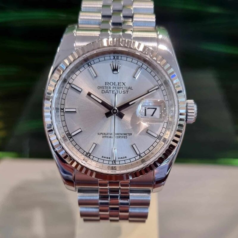 Rolex Datejust 36mm Steel& 18k White Gold bezel Silver dial ref.116234 | Gothelf A. Watches