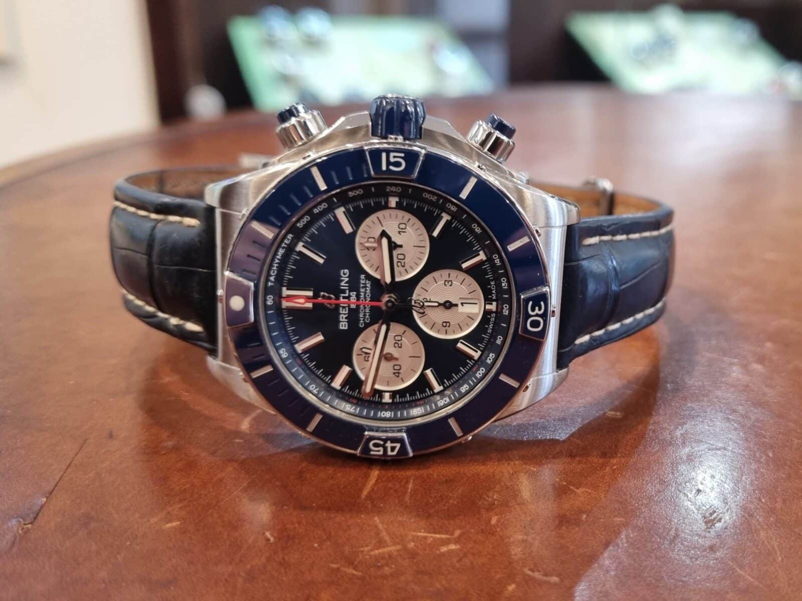 Breitling Super Chronomat B01 44 Blue Chronograph ref.AB0136 | Gothelf A. Watches — 5