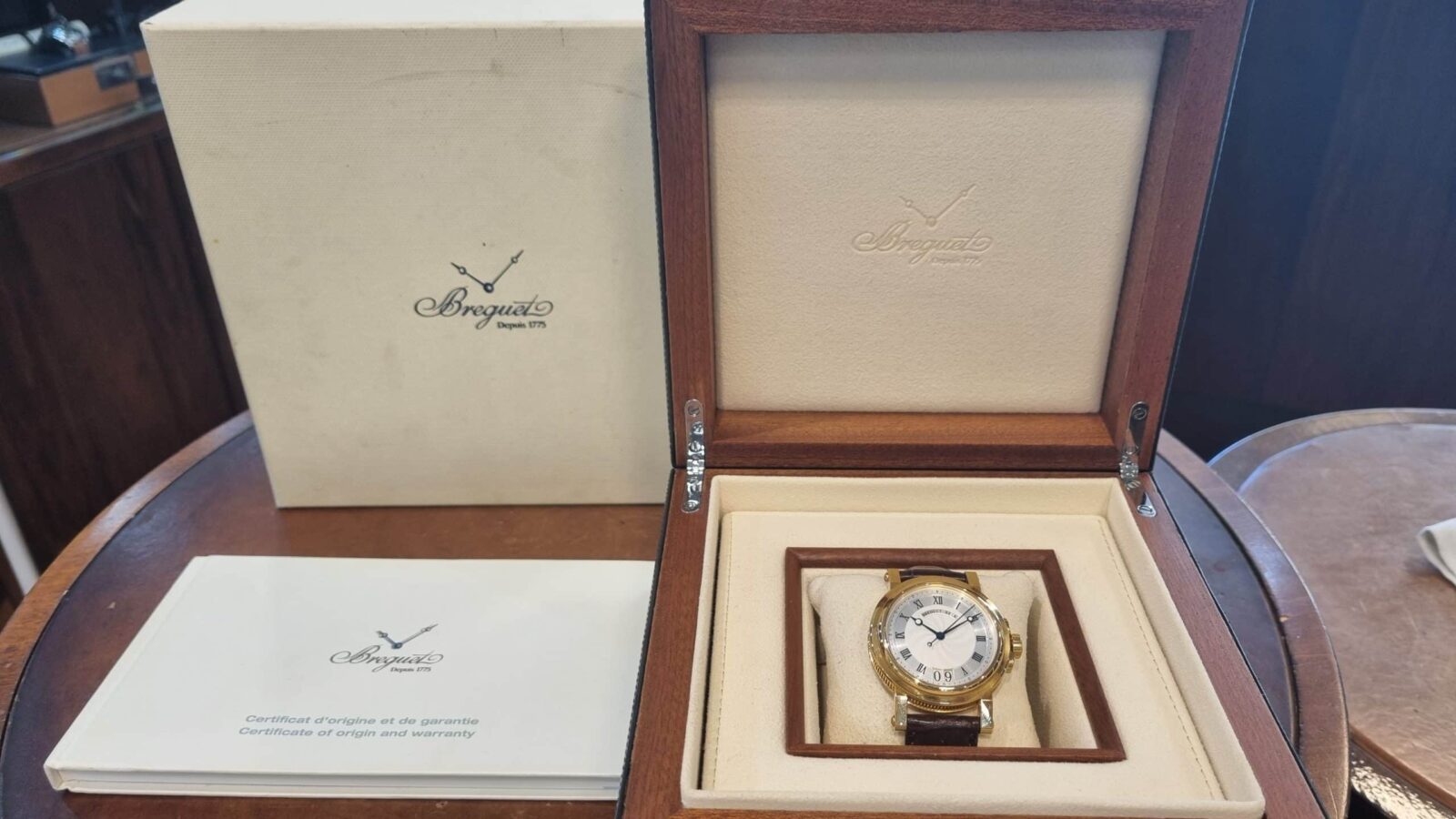Breguet Marine Big Date 18k Yellow Gold Ref.5817 | Gothelf A. Watches — 7