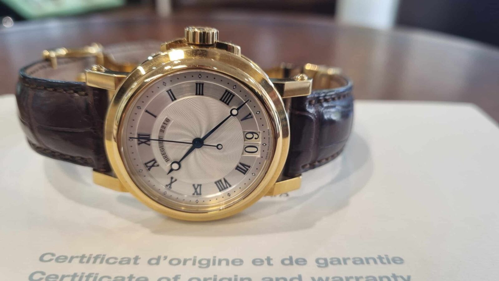 Breguet Marine Big Date 18k Yellow Gold Ref.5817 | Gothelf A. Watches — 6
