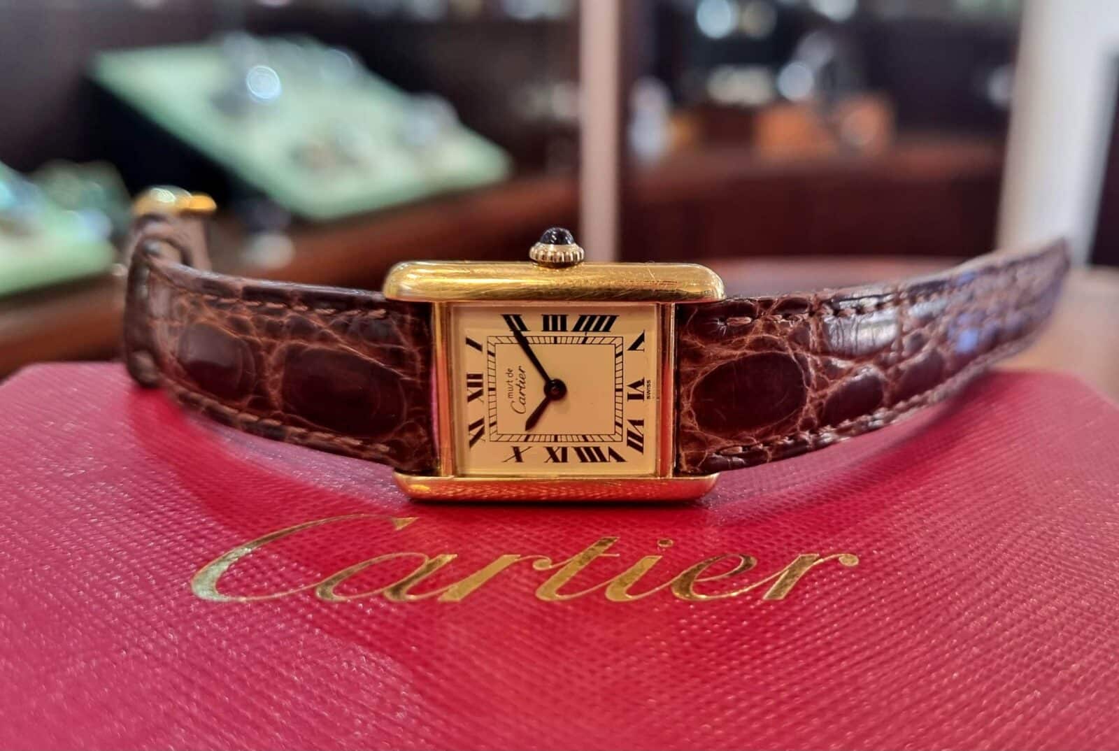 Cartier Must de Cartier 925 Gold Plated small Ladies Vintage | Gothelf A. Watches — 4