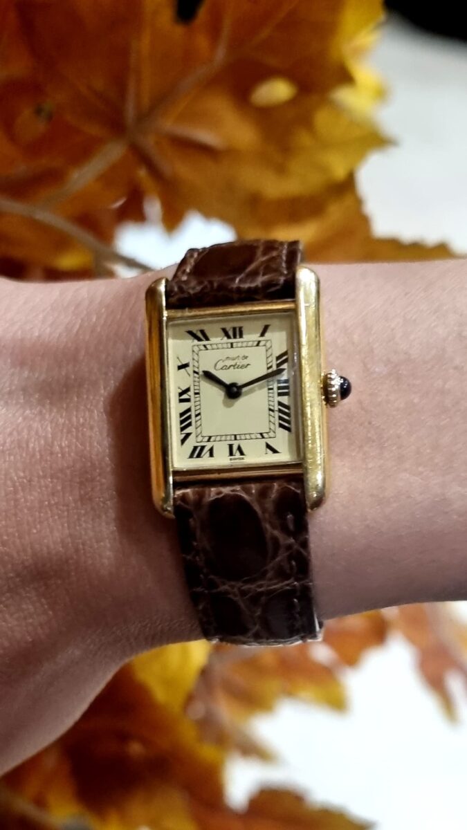 Cartier Must de Cartier 925 Gold Plated small Ladies Vintage | Gothelf A. Watches