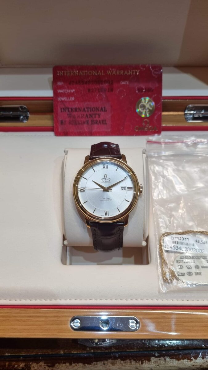 Omega De-Ville Prestige Co-Axial Chronometer 39.5mm 18K Yellow Gold Ref.42453402002002 NEW!! | Gothelf A. Watches — 2