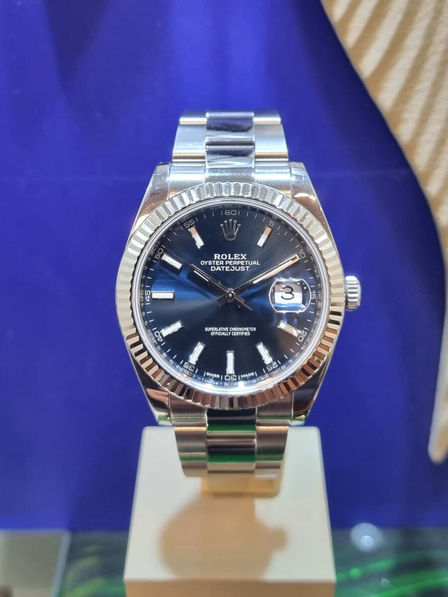 Rolex Datejust 41mm Blue Dial ref.126334 pre-owned 2018 | Gothelf A. Watches
