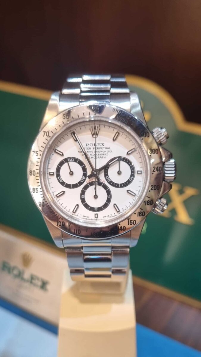 Rolex Daytona Chronograph Zenith ref.16520 pre-owned collector’s watch White Dial 1995 | Gothelf A. Watches — 2