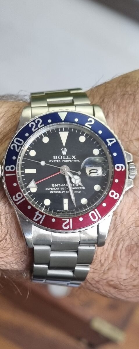 Rolex GMT Master 1675 Long E Vintage from 1972 box + papers + service history | Gothelf A. Watches — 7