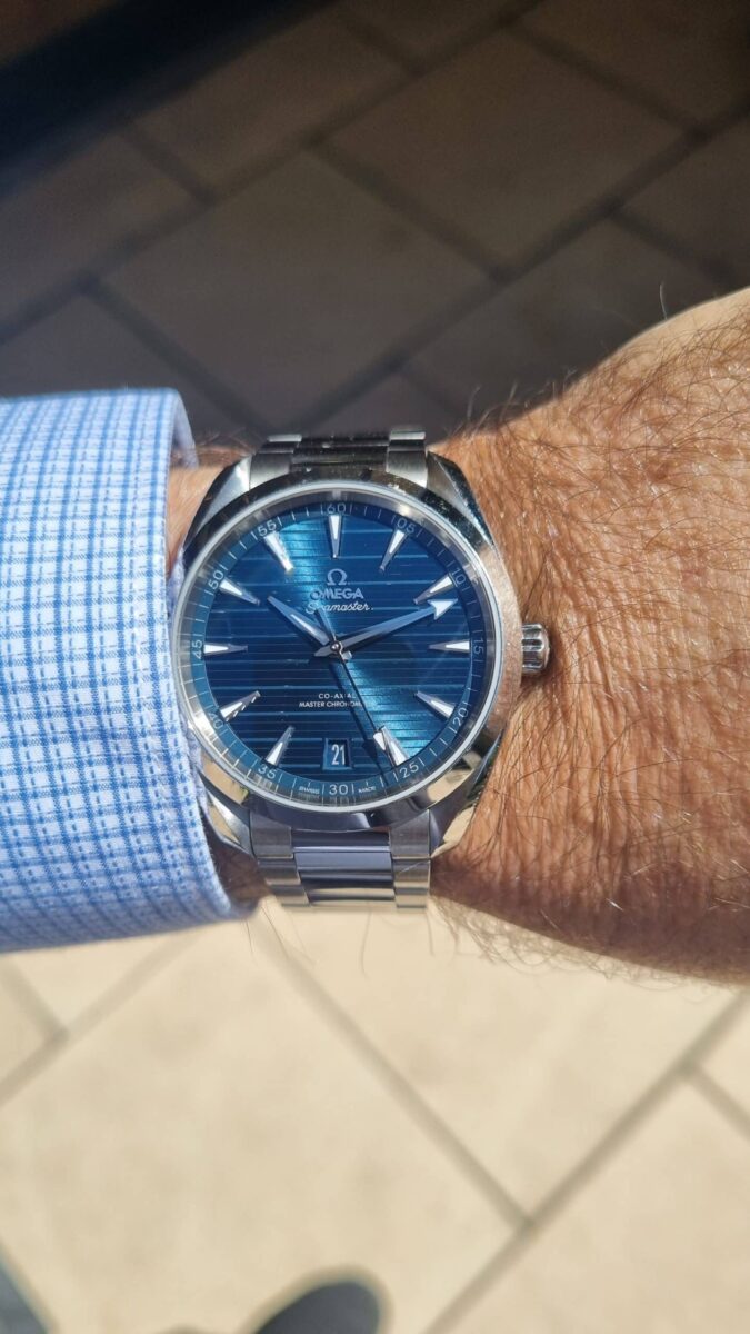Omega Seamaster Aqua Terra Co-Axial Master Chronometer 41mm Blue Dial Pre-Owned-2021 | Gothelf A. Watches — 4