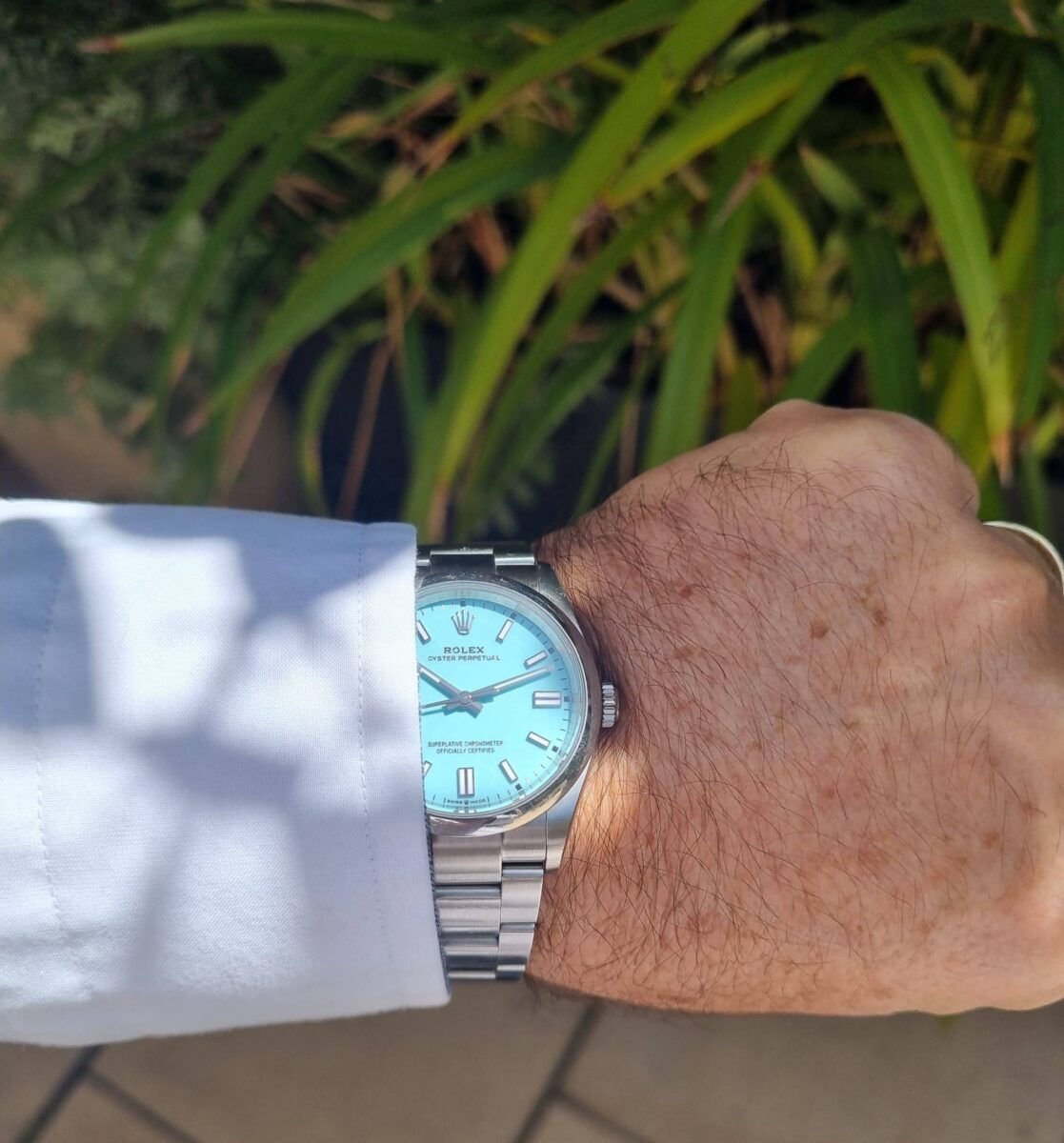 Rolex Oyster Perpetual Tiffany Dial 36mm Ref.126000 | Gothelf A. Watches — 7