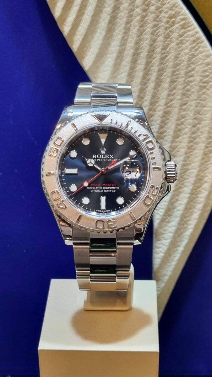 ROLEX YACHT-MASTER PLATINUM BEZEL BLUE DIAL 40mm Pre-owned ref.116622 | Gothelf A. Watches — 4