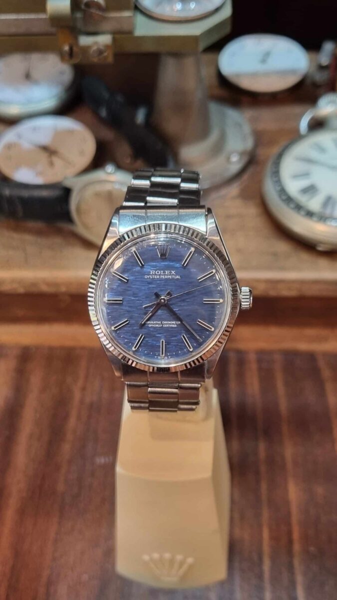 Rolex Oyster Perpetual Vintage Special Blue Mosaic Dial ref.1005 | Gothelf A. Watches — 4