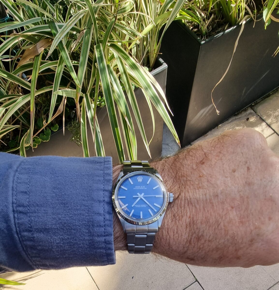 Rolex Oyster Perpetual Vintage Special Blue Mosaic Dial ref.1005 | Gothelf A. Watches — 6