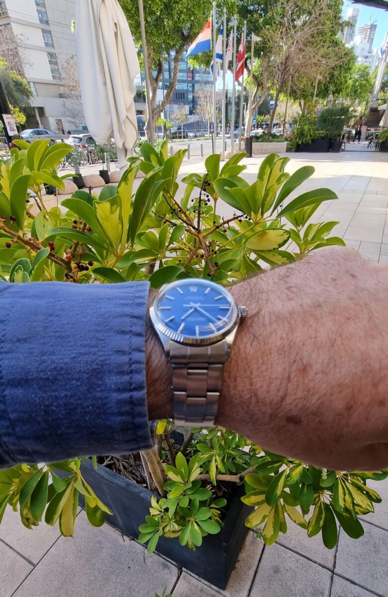 Rolex Oyster Perpetual Vintage Special Blue Mosaic Dial ref.1005 | Gothelf A. Watches — 5