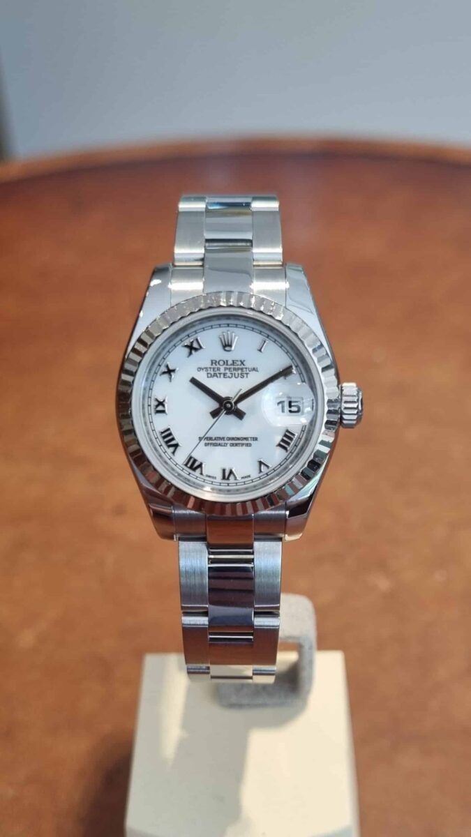 Rolex Datejust Ladies 26mm White Gold Bezel ref.179174 | Gothelf A. Watches